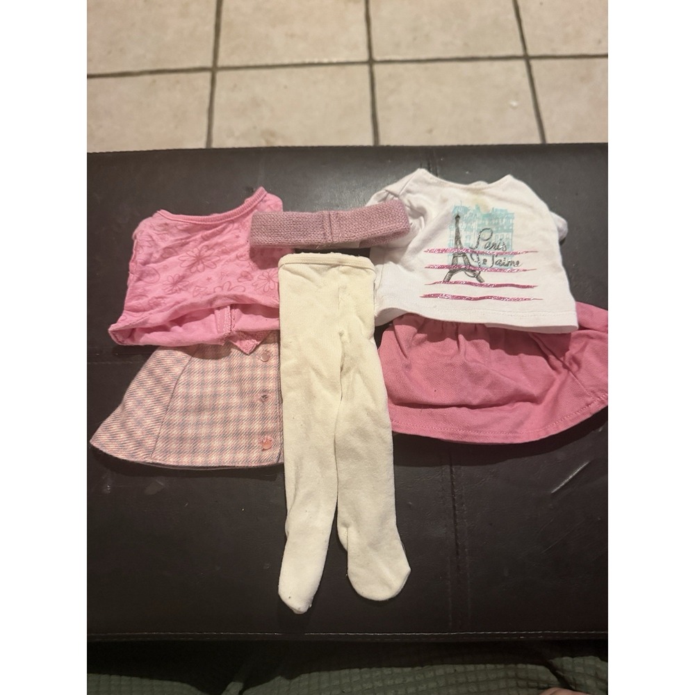 American Girl Doll Mismatch Outfits with Tights And Headband